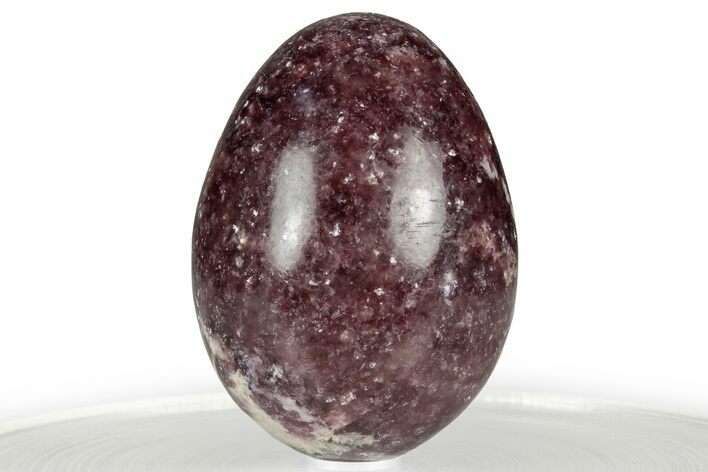 Polished Deep Purple Lepidolite Egg - South Africa #356385